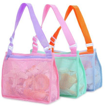 Cotton Mesh Beach Shell Collecting Bag Portable Toy Storage Bag for Kids